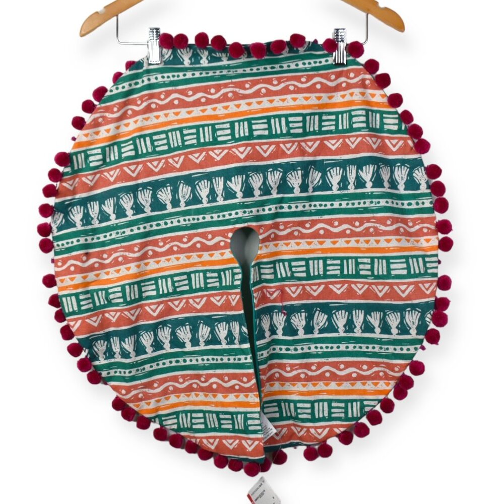 Primitives by Kathy Tree Skirt Bohemian Tassels Cotton Christmas Holiday